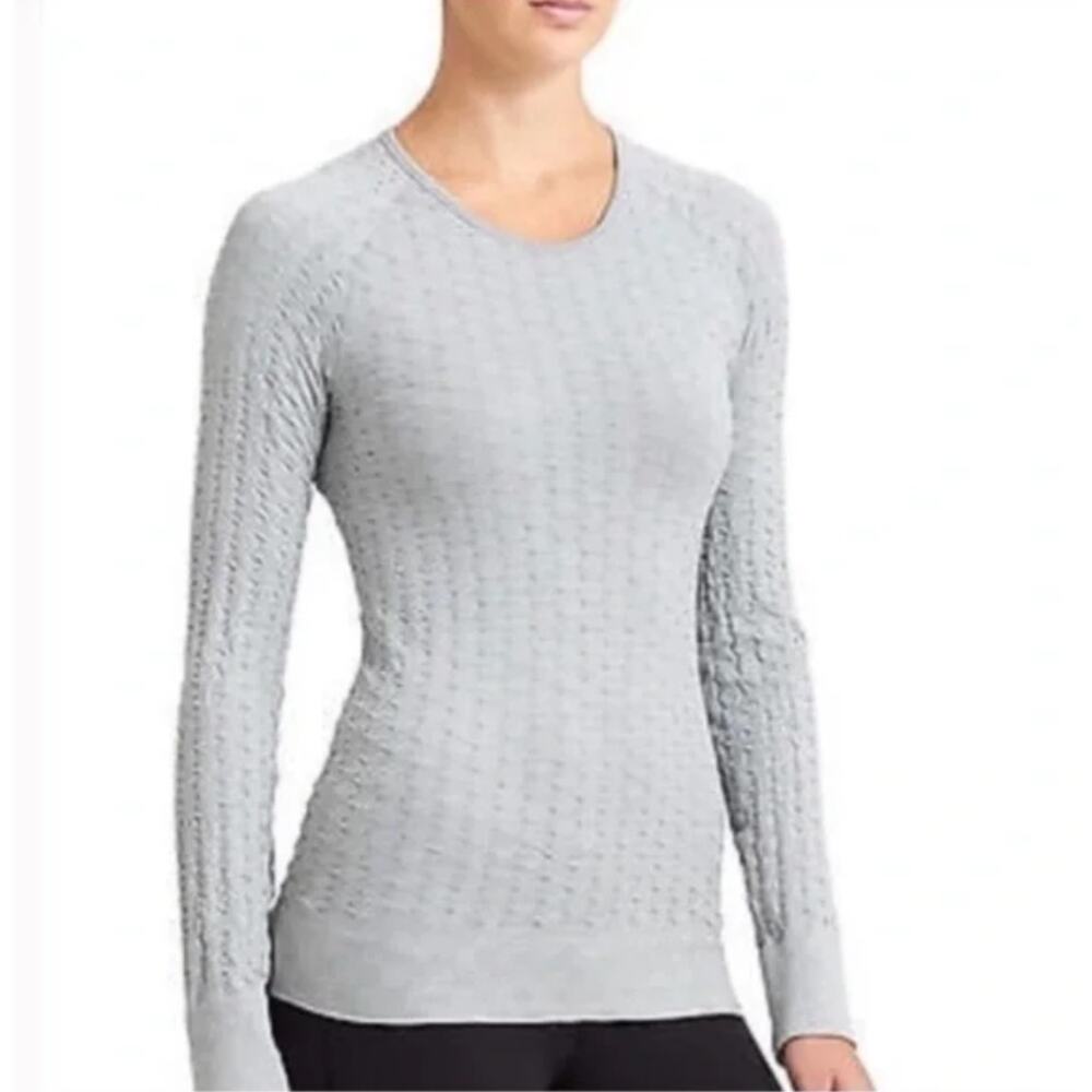 Athleta Epitomize Long Sleeve Top Quilted Pucker Running - Size M